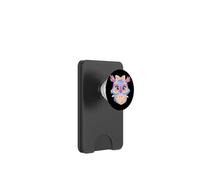 Blue Owl Portrait Animal Lover Graphic Pink Glasses Yellow PopSockets PopWallet for MagSafe
