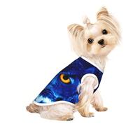 Blue Owl print Dog Clothes T Shirts for Small Dogs Breathable Puppy Kitten Dog Shirts for Pet Dogs Cats
