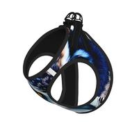 Blue Owl Print Dog Harness,Pet Leash Vest For Small To Medium Dogs,Perfect For Outdoor Adventures