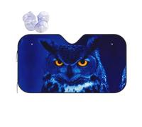 Blue Owl Printing Windshield Sun Shade Foldable Car Sunshades Reflect Sun Heat Protect Your Car,Standard Size