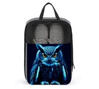 Blue Owl Shoe Bag Travel Shoe Organizer Water-Resistant Shoe Pouch with Zipper Sneaker Dust Bag, gray, One Size, Modern