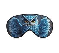 Blue Owl Sleep Mask Comfort Travel Eye Masks with Adjustable Elastic Strap Soft Funny Block Light Sleep Eye Cover for Side Sleeper for Nap Men Women Gift
