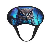 Blue Owl Sleep Mask for Side Sleeper Eye Mask for Sleeping Light Blocking Soft Breathable Sleep Eye Mask for Women Men Adjustable Elastic Strap Travel Nap Blackout Eye Shade Cover