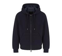 Blue Padded Zip-Up Hooded Coat - male - Armani Exchange - Zip-throughs - Blue - M - Sweatshirts & Hoodies M
