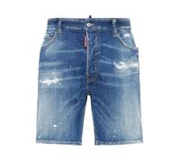 Blue Paint Splatter Denim Jeans - male - Dsquared2 - Denim Shorts - Blue - XL - Shorts XL