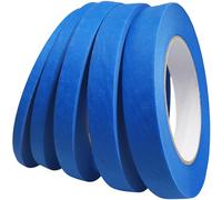Blue Painters Tape 1/4" 3/8" 1/2" 5/8" 3/4" x 60 yd, Multi Size Pack - Painting & Masking Tape - Easy and Clean Removal - Multi Surface Use - ISO 9001 Worldwide Quality - Leaves No Residue Behind