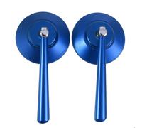 (Blue) Pair Motorcycle Motorbike Handlebar Side Mirrors Mirror Rearview