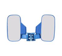 (Blue) Pair Universal Motorcycle Mirrors UTV Handle Bar Side Rear View Mirrors Shockproof