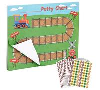 BLUE PANDA 50 Sheets Railroad Potty Training Sticker Chart for Toddlers, Boys, Girls with 800 Train Stickers (10.3x8.3 in)