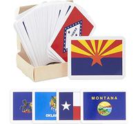 Blue Panda 50 US States & Capitals Flash Cards for Kids - 2.5 x 3.5 in Quick Study Deck - US State Capitals Card Set for Learning - Countries of The World Flashcards - Country Flashcards