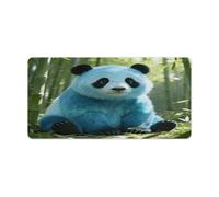 Blue-Panda Mouse Pad Large Extended Computer Rectangular Mouse Mat Non-Slip Waterproof Rubber Desk Pad with Multiple Size Options for Office Home Mouse Writing Desk Pad