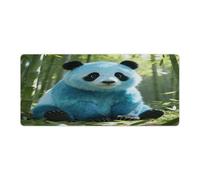 Blue-Panda Mouse Pad Large Extended Computer Rectangular Mouse Mat Non-Slip Waterproof Rubber Desk Pad with Multiple Size Options for Office Home Mouse Writing Desk Pad