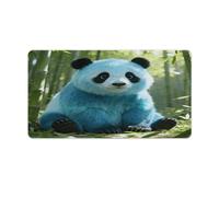 Blue-Panda Mouse Pad Large Extended Computer Rectangular Mouse Mat Non-Slip Waterproof Rubber Desk Pad with Multiple Size Options for Office Home Mouse Writing Desk Pad