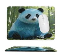 Blue-Panda Mouse Pad with Stitched Edge Mousepad Non-Slip Rubber Base Mouse Mat for Laptop Computer 2 Cute Computer Mouse Pads for Office Gaming Home