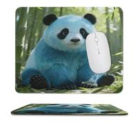 Blue-Panda Mouse Pad with Stitched Edge Mousepad Non-Slip Rubber Base Mouse Mat for Laptop Computer 2 Cute Computer Mouse Pads for Office Gaming Home