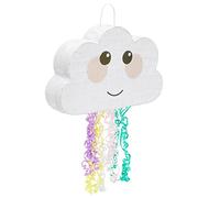 BLUE PANDA Pull String Cloud Pinata for Girls Rainbow Birthday Party Supplies, Baby Shower Decorations (16.5 x 10 x 3 In)