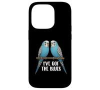 Blue Parakeet Bird, Budgie, Funny, I've Got the Blues Case for iPhone 14 Pro