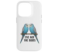 Blue Parakeet Bird, Budgie, Funny, I've Got the Blues Case for iPhone 14 Pro