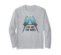 Blue Parakeet Bird, Budgie, Funny, I've Got The Blues Long Sleeve T-Shirt
