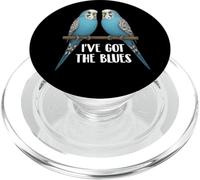 Blue Parakeet Bird, Budgie, Funny, I've Got the Blues PopSockets PopGrip for MagSafe