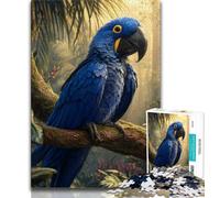 Blue Parrot Adult Jigsaw Puzzles 1000 Pieces,Challenging To Complete But Fun And Humorous Unique Home Decor And Gifts 50x75cm