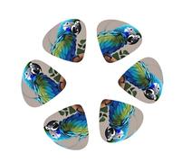 Blue Parrot Hugging 1 Print Guitar and Ukulele Picks For Music Lovers 12 PCS Mixed Gauges(0.46/0.71/0.96mm)