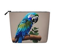 Blue Parrot Hugging 1 Versatile Travel Toiletry Bag Makeup Bag, Perfect for Daily Use and Business Trips