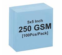 [ ] - Blue Pastel Unruled Study Notes, 100 Cards/Pack for Revision, School and Office Work