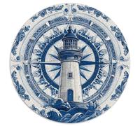 Blue Patterned Nautical LighthouseJigsaw Puzzles 1000 Pieces for Adults Puzzle Educational Games
