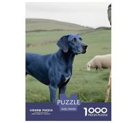 Blue Paul Terrier 1000 Pieces Jigsaw Puzzle Adults Teens Fun Relaxing Entertainment Pet Dog Smooth Finish Poster Guide 70x50cm/1000pcs