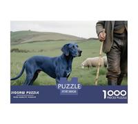Blue Paul Terrier 1000 Pieces Jigsaw Puzzle Adults Teens Fun Relaxing Entertainment Pet Dog Smooth Finish Poster Guide 38x26cm/1000pcs