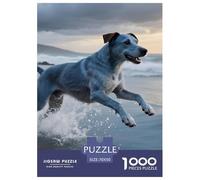 Blue Paul Terrier Puzzle 1000 Pieces Adults Teens Challenging Brain Teaser Fun Pet Dog Smooth Cut Sturdy Board 70x50cm/1000pcs