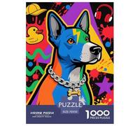 Blue Paul Terrier Puzzle 1000 Pieces Adults Teens Leisure Time Brain Exercise Pet Dog Sturdy Box 70x50cm/1000pcs
