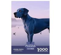 Blue Paul Terrier Puzzle 1000 Pieces for Adults Leisure Relax Creative Gift Pet Dog Premium Strong Board 38x26cm/1000pcs