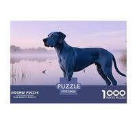 Blue Paul Terrier Puzzle 1000 Pieces for Adults Teens Hobby Relax Creative Pet Dog Long-Lasting Durable 38x26cm/1000pcs
