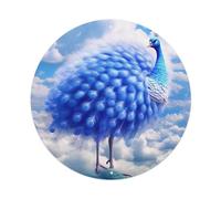 Blue Peacock Fantasy Surreal Sky Ethereal Majesty Vintage Metal Tin Sign Plaque Wall Decor for Cafe, Club Bar, Office, Garden Metal Poster 8x8Inch