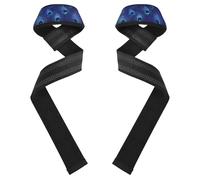 Blue Peacock Feather Lifting Straps 26" Anti Slip Working Out Gym Accessories for Weightlifting, Gym, Deadlift, Workout venda para muneca de la mano