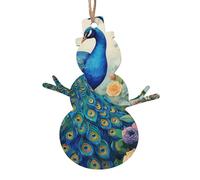 Blue Peacock in the Enchanted Forest Printed Christmas Hanging Decorations, DIY Crafts, Perfect for New Year's & Christmas Tree Pendants