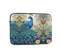 Blue Peacock in The Enchanted Forest Printed Laptop Cover Portable Protective Case Suitable for Business Trips and Documents 13 inch