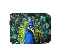 Blue Peacock Laptop Sleeve for Women Men, 12 Inch Waterproof Laptop Bag Lightweight Notebook Computer Cover Bag