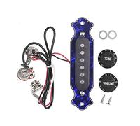 Blue Pearl Shell Magnetic Sound Hole Pickup with Tone and Volume Control for Acoustic Electric Folk Guitar