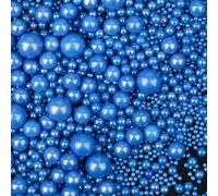 Blue Pearl Sprinkles for Cake Decorations 130g Mother Of Pearl Sugar Cake Sprinkles 4 Sizes Mix for Cake Cupcake Cookie Baking Donuts Ice Cream Toppings
