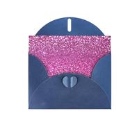 Blue Pearlescent Paper Holiday Cards 4"x6" MSRHIUEF Sparkling Pink Glitter Printing Greeting Cards for Christmas, Birthday, Wedding Anniversary & Party Invitations