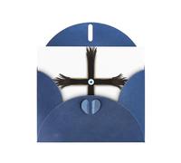 Blue Pearlescent Paper Holiday Cards 4"x6" YYHHAOFA Eyes behind the cross Pattern Greeting Cards for Christmas, Birthday, Wedding Anniversary & Party Invitations