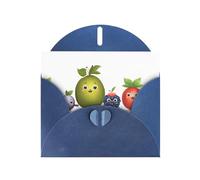 Blue Pearlescent Paper Holiday Cards 4"x6" YYHHAOFA Happy fruit star Pattern Greeting Cards for Christmas, Birthday, Wedding Anniversary & Party Invitations