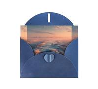 Blue Pearlescent Paper Holiday Cards 4"x6" YYHHAOFA The endless sea. Pattern Greeting Cards for Christmas, Birthday, Wedding Anniversary & Party Invitations