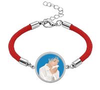 Blue pegirl Anti-war Pattern Lucky Red String Bracelet Rope Bracelet Handmade