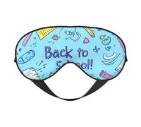 Blue Pencil Notebook Print Sleep Mask with Adjustable Strap, Comfortable Eye Cover for Travel, Yoga, Napping, Sleeping & Relaxation