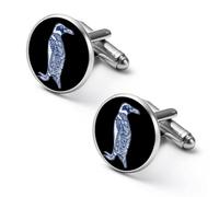 Blue Penguin Funny Shirt Cufflinks for Men Metal Cuff Links Jewelry Accessories