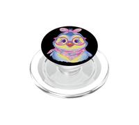 Blue Penguin Portrait Animal Lover Graphic Pink Glasses PopSockets PopGrip for MagSafe